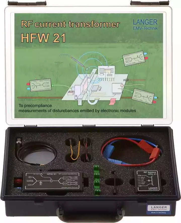 Langer EMV HFW 21 Set RF Current Transformer 100 kHz - 1 GHz EMC Probes & Tools