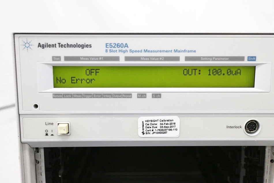Agilent E5260A IV Analyzer 8-Slot Mainframe