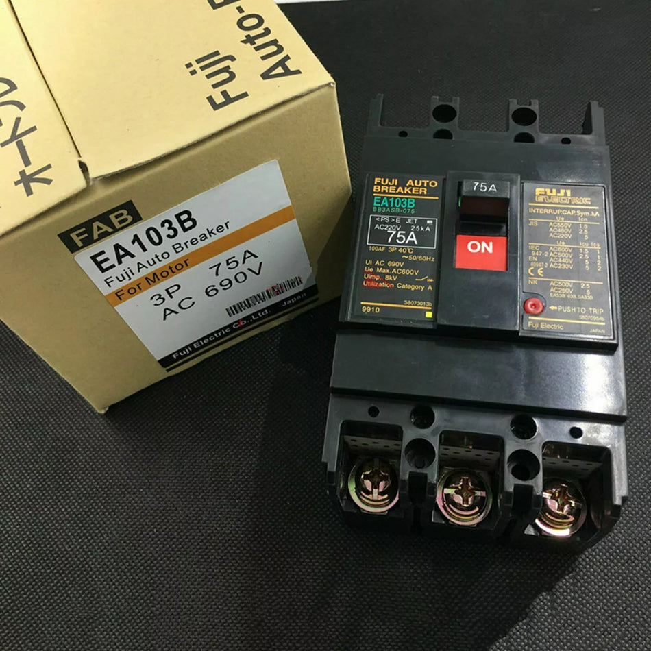 FUJI EA103B 3P 75A Circuit Breaker In Box