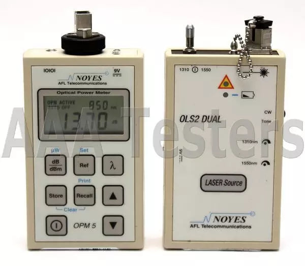 AFL Noyes OPM5 OLS2D SM Fiber Loss Test Set OPM 5-3C OLS2-Dual OPM 5 OLS 2