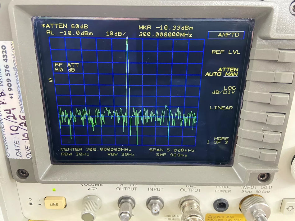 Agilent HP 8565E 50GHz Spectrum Analyzer with Color LCD Display