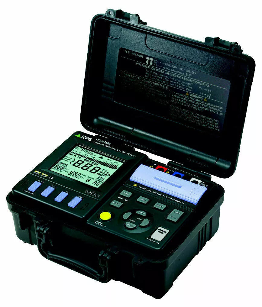 KPS MA500 5kV Insulation Tester MegOhmMeter 5000VDC 5TΩ 3mA Leakage