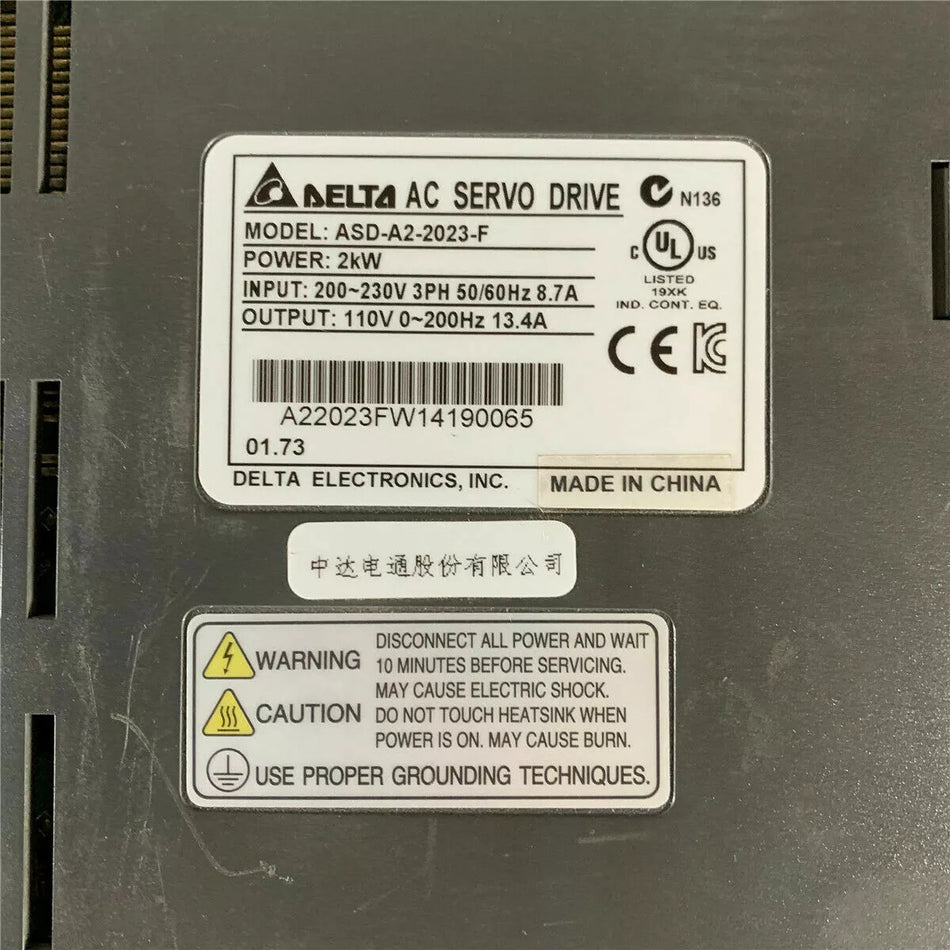 1PC USED Servo drive ASD-A2-2023-F () #L2650 LZ