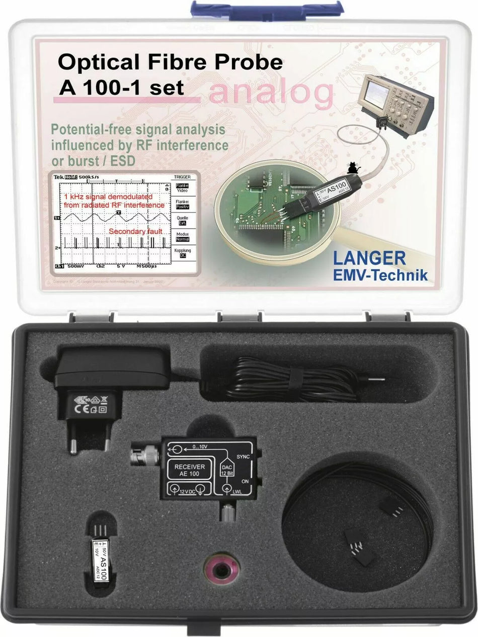 Langer EMV A100-1 Set Optical Fiber (Fibre) Probe 1-channel, 25 kHz EMC Probes