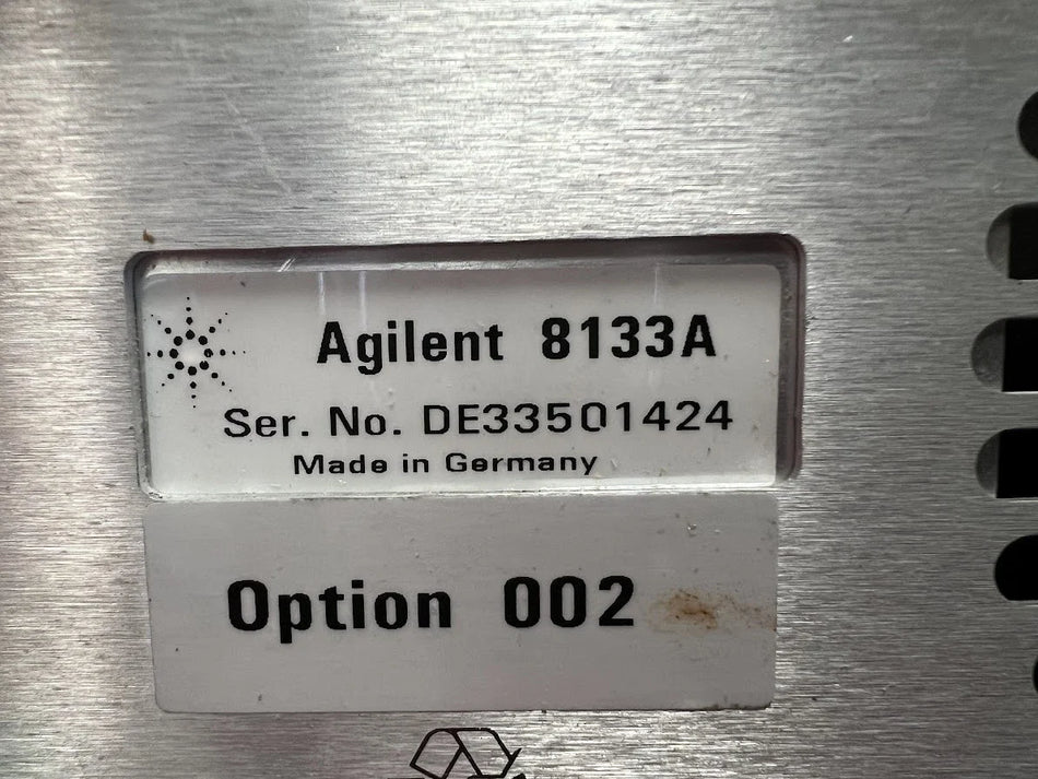 Agilent/Keysight 8133A 002 High-Speed Pulse Generator 33MHz to 3GHz