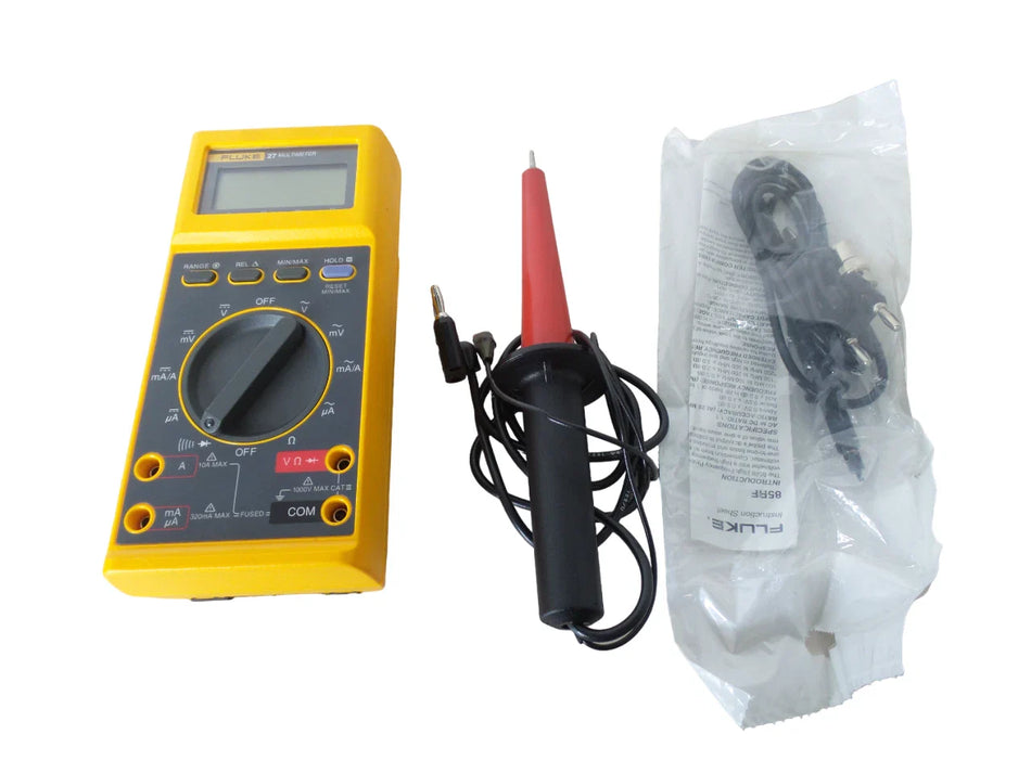 Fluke 27 Multimeter with Hard Case and 80K-6 Probe - Free shipping
