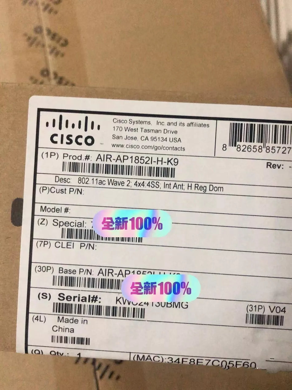 1PCS NEW Cisco AIR-AP1852I-H-K9 wireless AP #N4636 YF