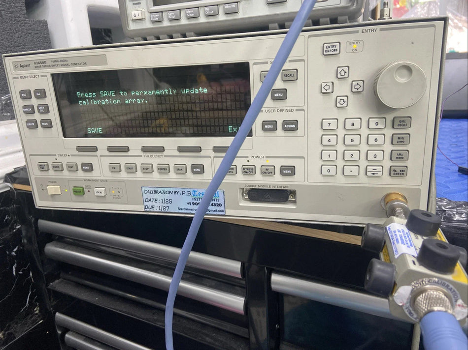 HP Agilent 83650B 10MHz-50GHz Sweep Swept Signal Generator 1, 2, 8! Cal'd!