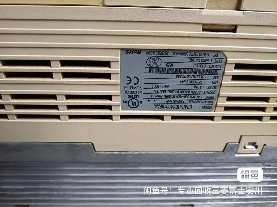 1PC USED Frequency converter CIMR-HB4A0018FAA (DHL or Fedex) #L5874Y LZ