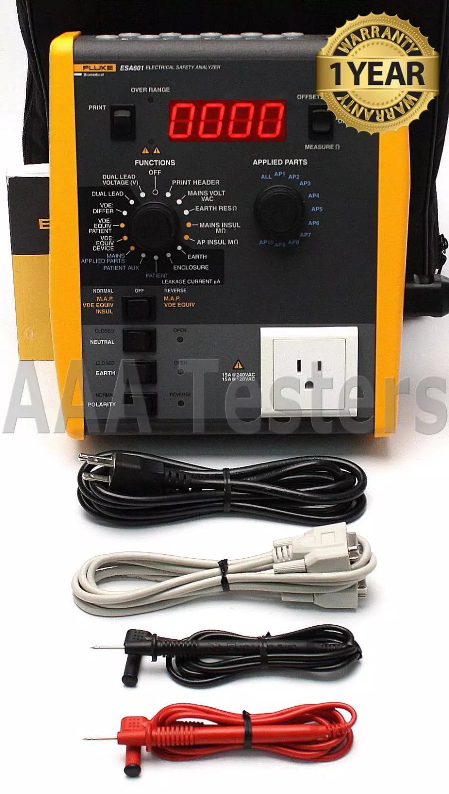 Fluke ESA601 110 VAC Electrical Safety Analyzer Medical Tester ESA601-USA