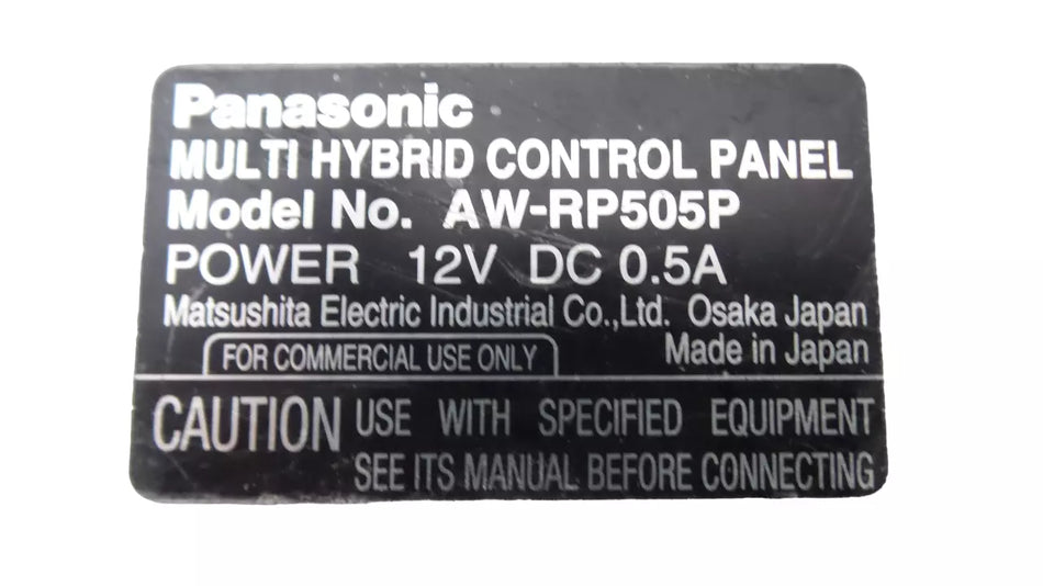 Panasonic Multi Hybrid Control Panel AW-RP505P