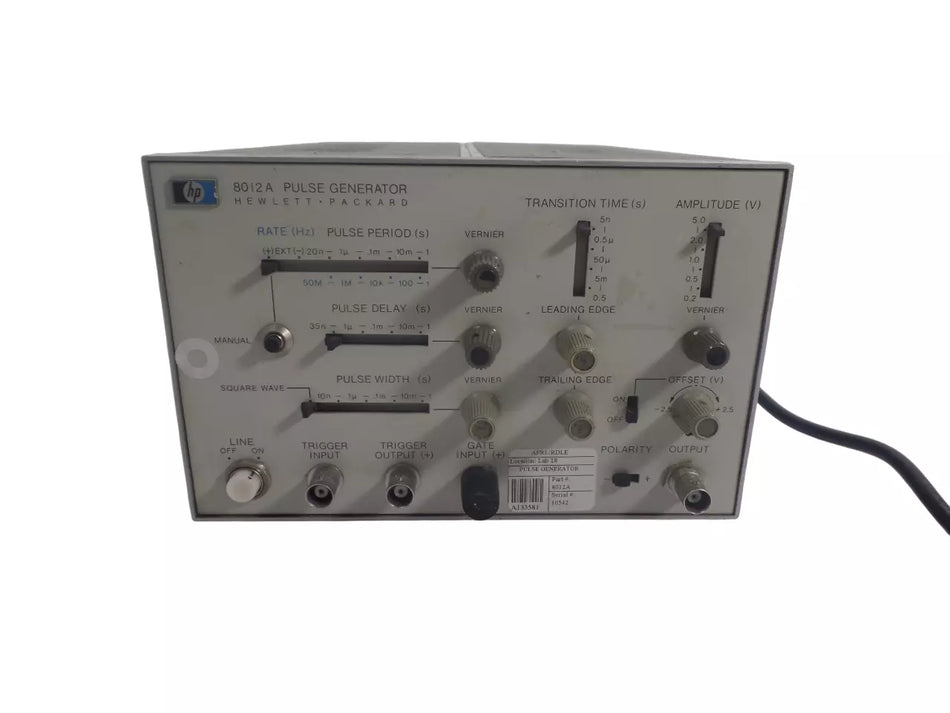 HEWLETT-PACKARD 8012A Pulse Generator - High-Quality Signal Generator