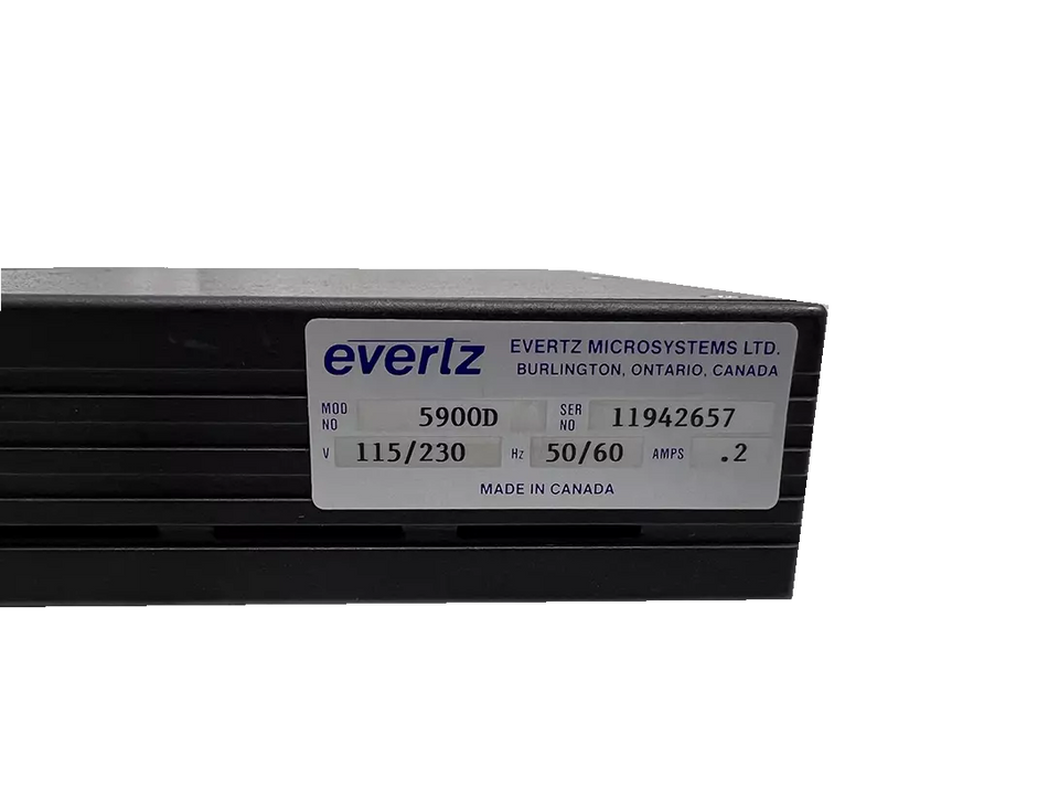 Evertz 5900D Timecode Reader with Video Time Display