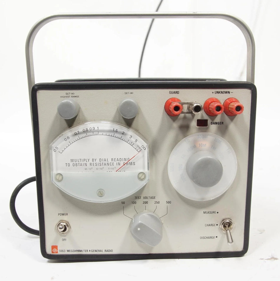 General Radio / GENRAD 1863 Megohmmeter, 50 kΩ to 20 TΩ