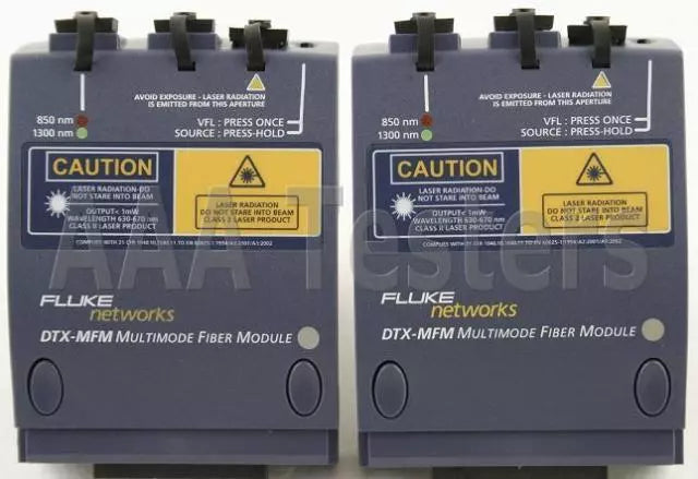 Fluke DTX-MFM MM Fiber Module Set 4 DTX-1800 DTX-1200 DTX-MFM DTX