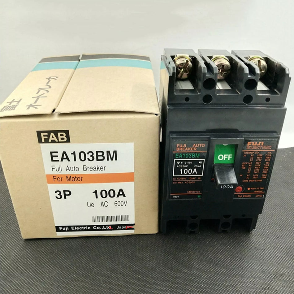 FUJI EA103BM 3P 100A Circuit Breaker in Box