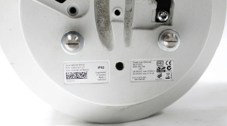 Axis Q6034 PTZ IP Network POE Dome Camera 720p HD 18x Optical Zoom
