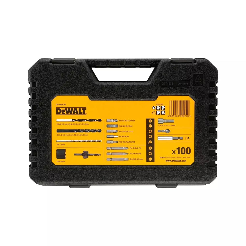 DEWALT DT71563-QZ 100-Piece Drill Bit Set with Magnetic Holder