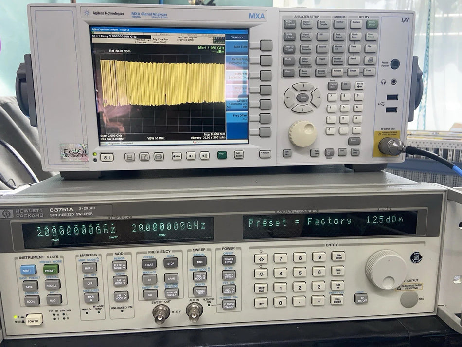 HP 83731A 2-20GHz Synthesized Sweep/CW Signal Generator CAL'd with Option 1E4 1E5