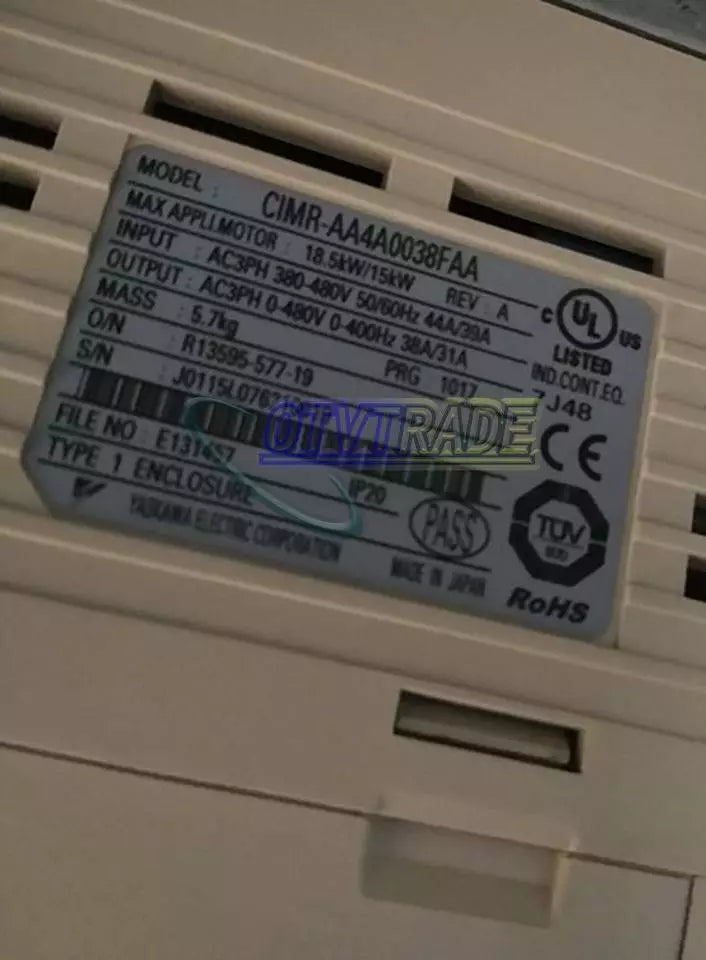 1PCS Yaskawa A1000 inverter CIMR-AA4A0038FAA USED