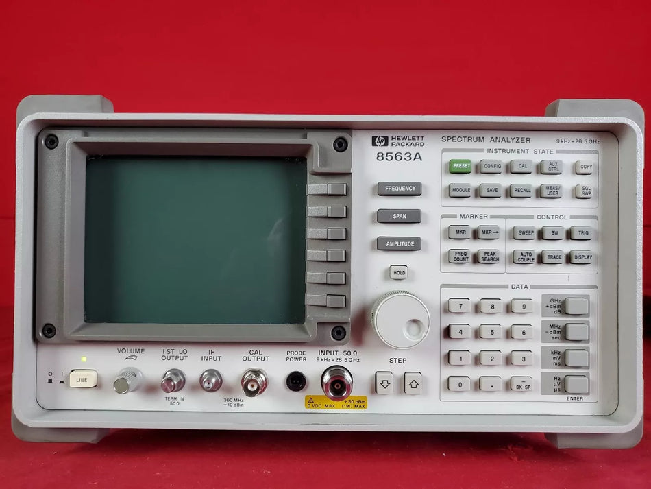 HP - Agilent - Keysight 8563A Spectrum Analyzer, 9 kHz to 26.5GHz 3514A03527