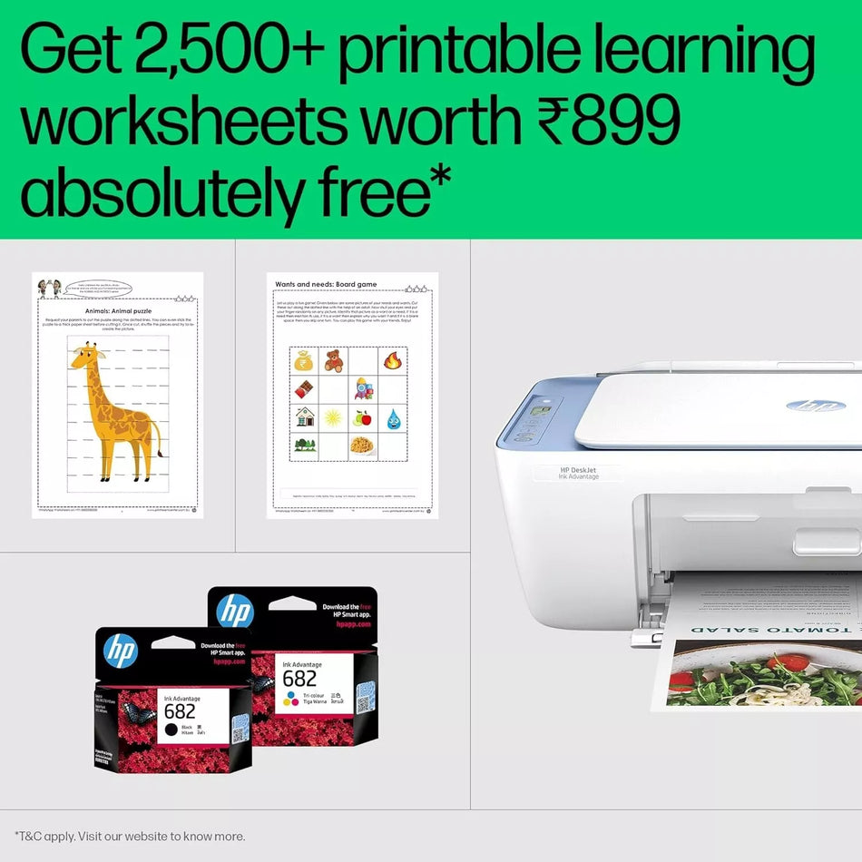 HP Ink Advantage 2878 WiFi Colour Printer - Print/Scan/Copy for Home