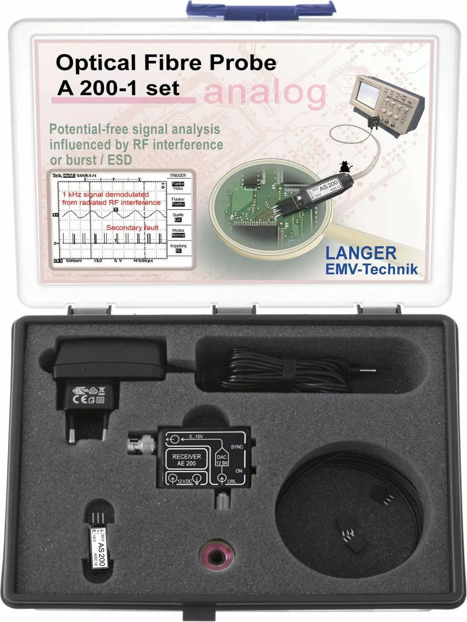 Langer EMV A200-1 Set Optical Fibre Probe 1-channel, 500 kHz EMC Tools and Probe