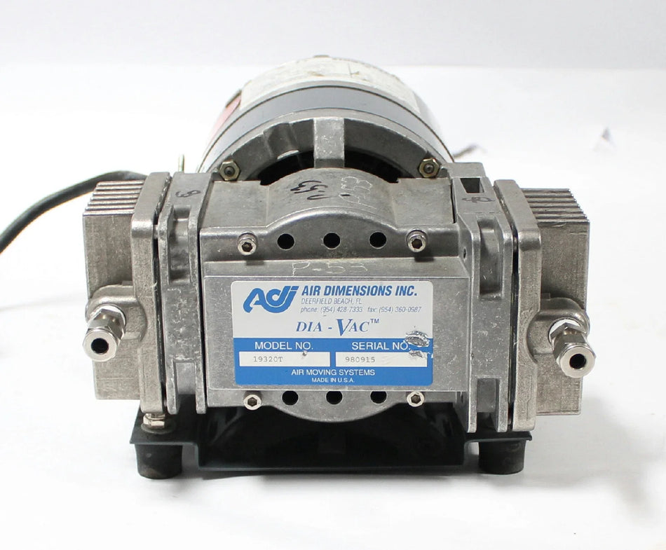 Air Dimensions 19320T Vacuum Pump with General Electric 5KH39QNA038BX 1HP Motor