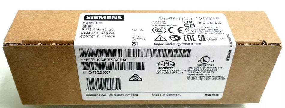 SIEMENS 6ES7 193-6BP00-0DA0 PLC Module in New Box - Fast Shipping