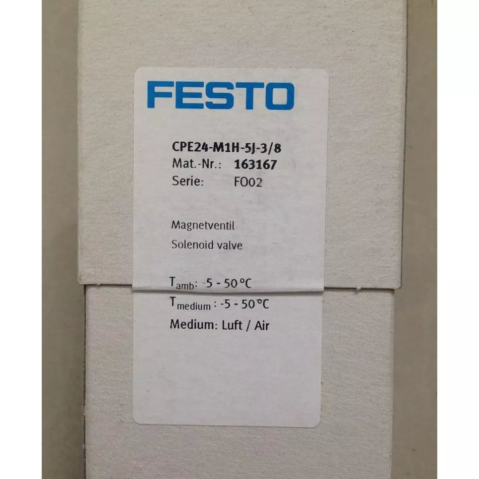 1PC New Festo CPE24-M1H-5J-3/8 Solenoid Valve