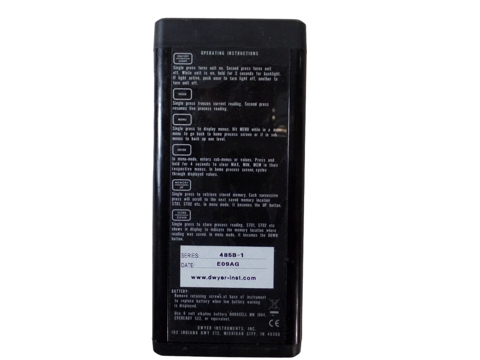 Dwyer 485B-1 Thermo-Hygrometer -  Free Shipping