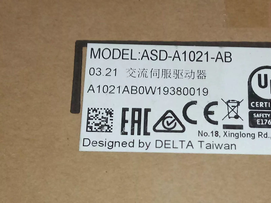 Delta ASD-A1021-AB AC Servo Drive ASDA1021AB