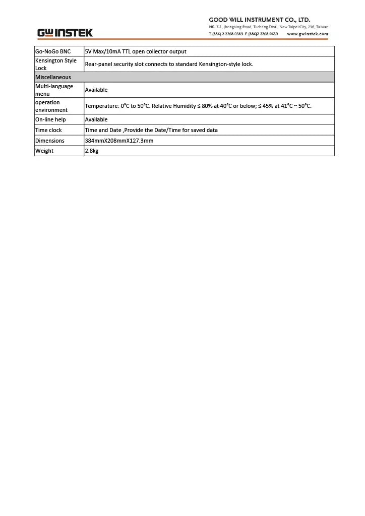 GW Instek GDS-2202E Digital Storage Oscilloscope 200MHz 2 Channel 1GS/s DSO VPO