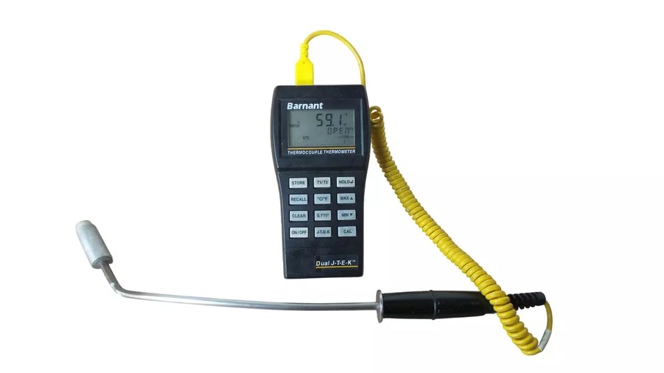 Barnant Dual J-T-E-K Thermocouple Thermometer for High-Accuracy Temperature Measurement