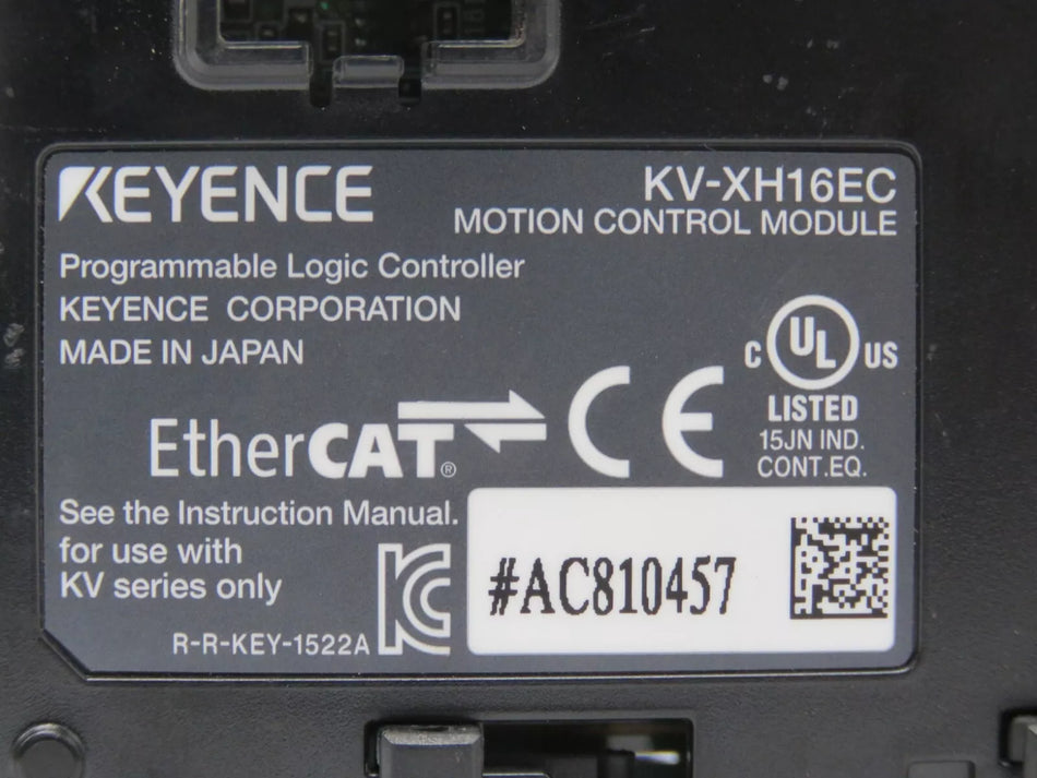 KEYENCE KV-XH16EC PLC 16 Axis Programmable Logic Controller 1 Port