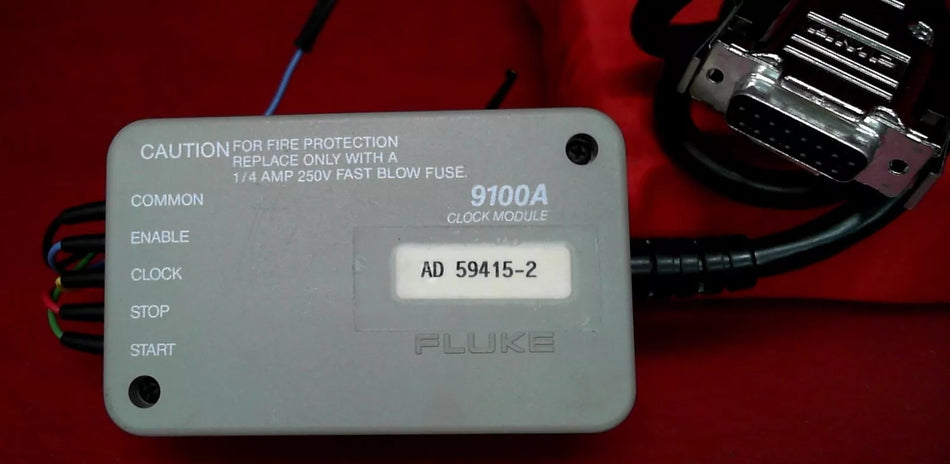 Fluke 9100A Clock Module With 15-Pin Amp Connector AT418281570