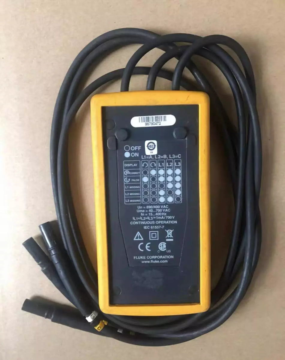 Fluke 9040 Digital Phase Rotation Indicator Tester Meters Used//