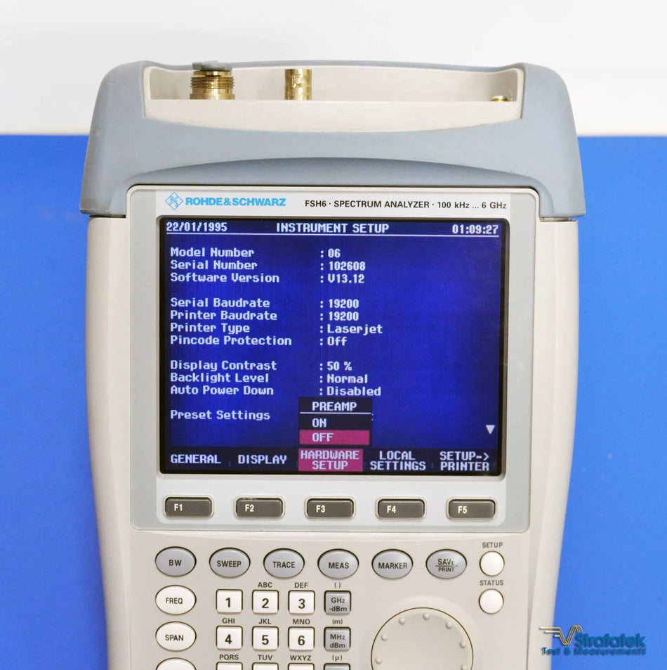Rohde & Schwarz FSH6 Spectrum Analyzer 100kHz - 6GHz PreAmp Calibrated