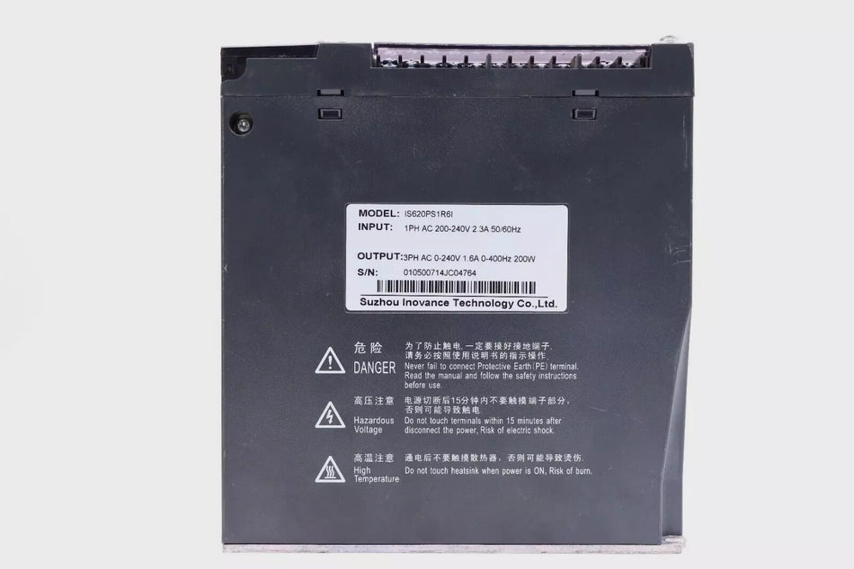 Inovance IS620PS1R6I Servo Drive 220V 50/60Hz 200W 0.1-7.5 kW