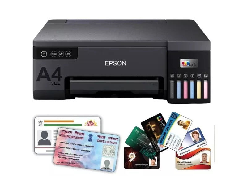 EPSON EcoTank L8050 A4 Size 6 Color Printer with EPSON Ink PVC Card