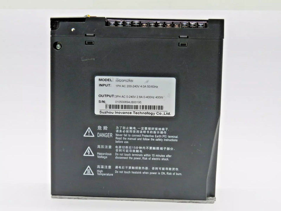 INOVANCE IS620PS2R8I Servo Drive 4.0 Amp 1 Ph 200-240 V 50/60 Hz 400 W 2.8 Amp