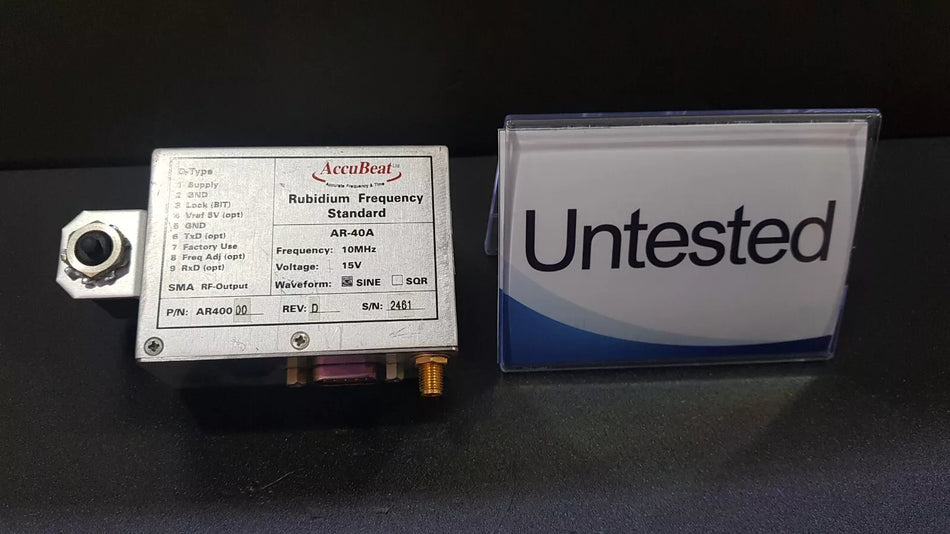 Accubeat AR-40A Rubidium Frequency Standard 10MHz 15V Untested (2461)