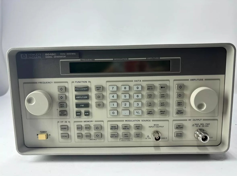 USED 1PCS HP 8648C 100kHz to 3.2 GHz Synthesized RF Signal Generator