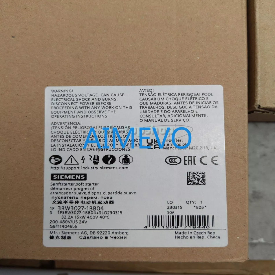 Siemens 3RW3027-1BB04 In Box 3RW3 027-1BB04 PLC