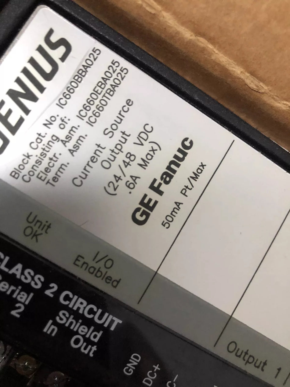 GE IC660BBA025, IC660EBA025 and IC660TBA025 Modules