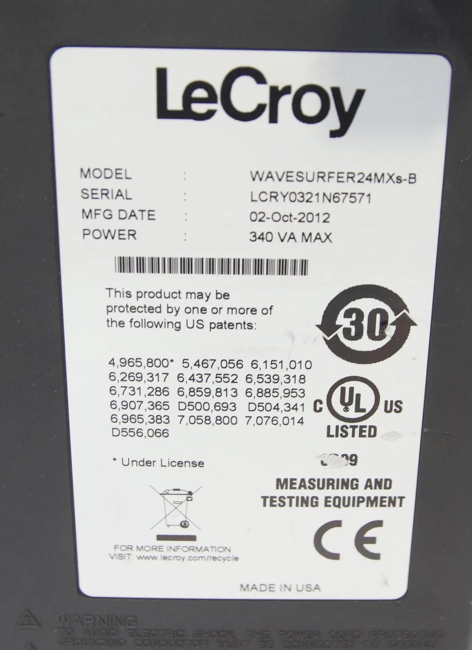 LeCroy WaveSurfer 24MXs-B 200 Mhz Oscilloscope 2.5 GS/s AS-IS