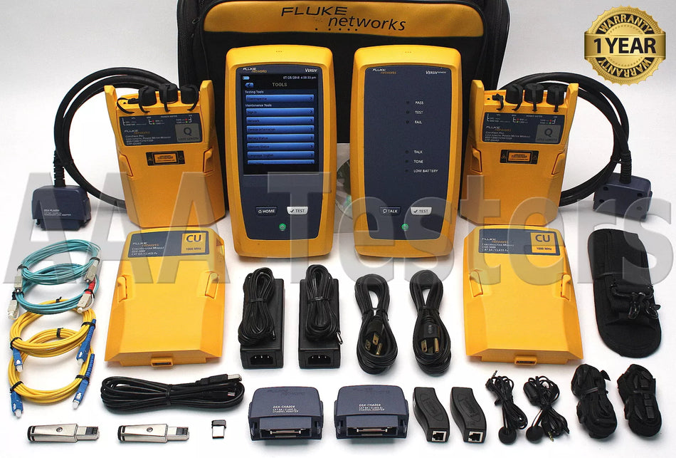 Fluke Networks DSX-5000Qi CFP-QUAD Certifiber Pro SM MM Fiber Cat6a DSX-5000