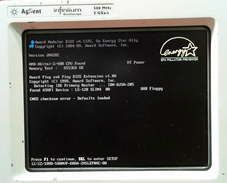 HP - Agilent 54825N Infiniium Oscilloscope 500MHz 2Sa/s SG40000120
