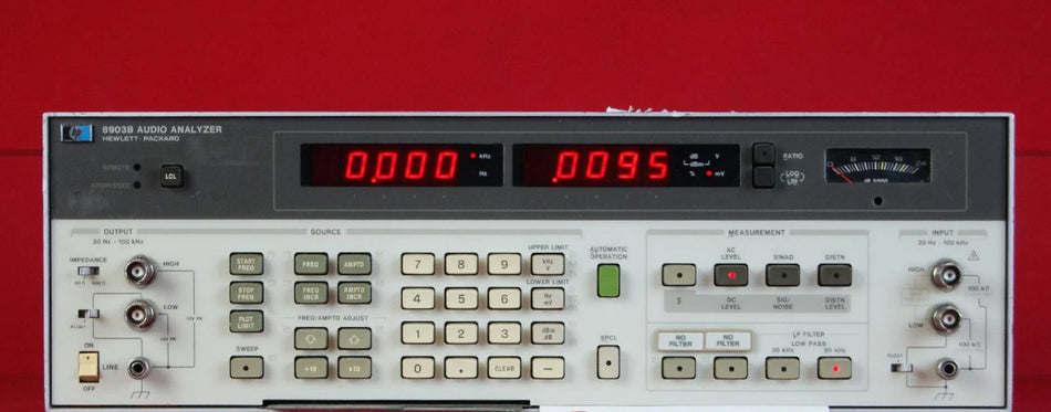 HP 8903B Audio Analyzer, 20 Hz to 100 kHz