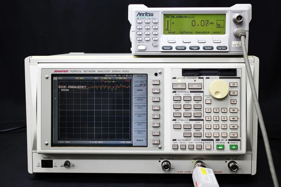 ADVANTEST R3767CG /11 300KHz-8GHz 3ports Network Analyzer